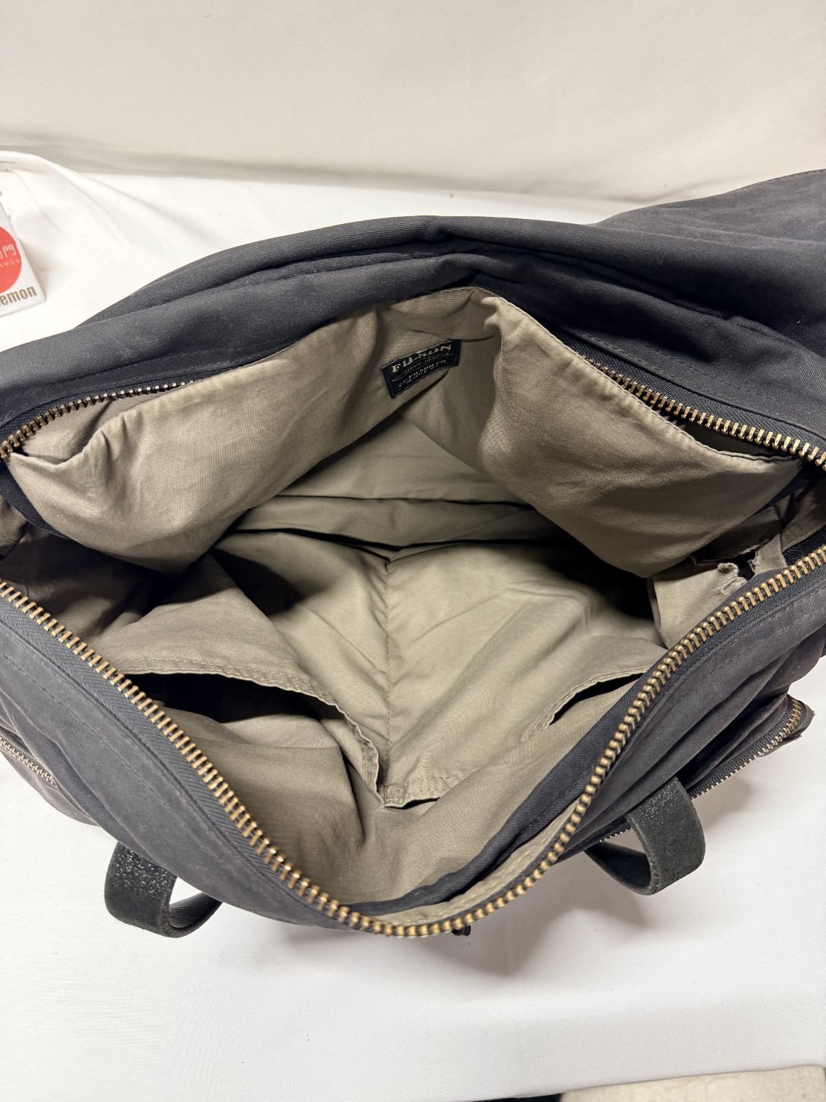 Filson 24 Hour Bag Tin Cloth Briefcase Black Made In USA Waxed Cotton