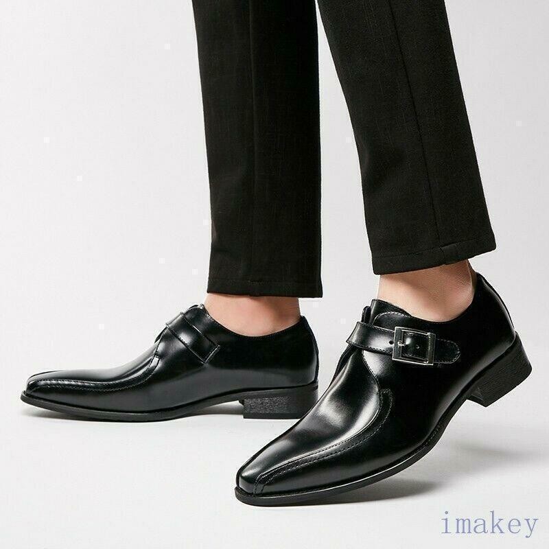 Mens Pointed Toe Leather Oxfords Business Low Top Club Casual Evening Shoes Size
