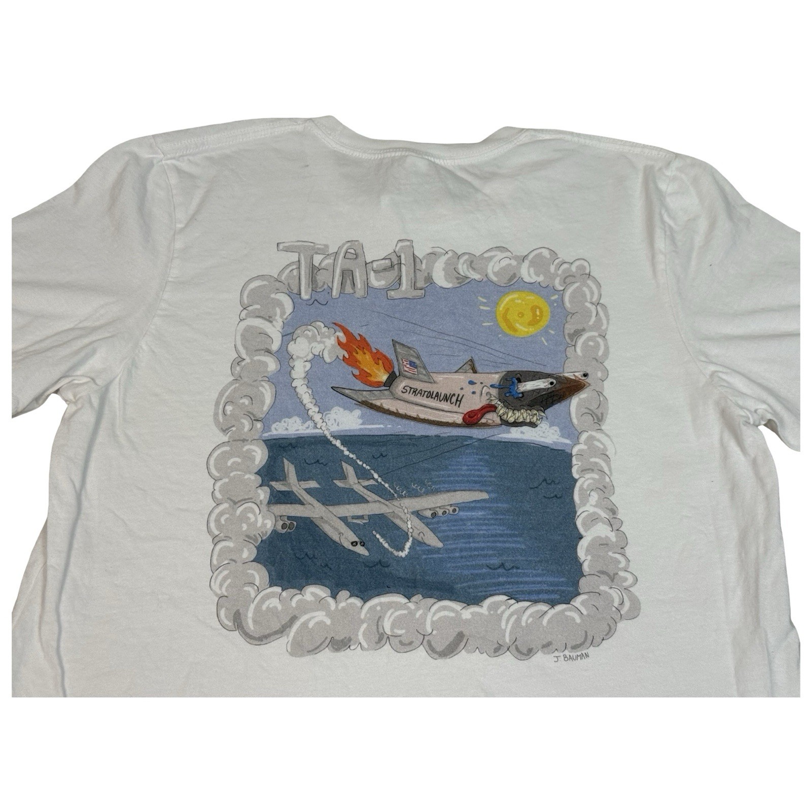 TA-1 Stratolaunch T-Shirt Women’s L Bella Canvas Tee – Aerospace Strato Launch