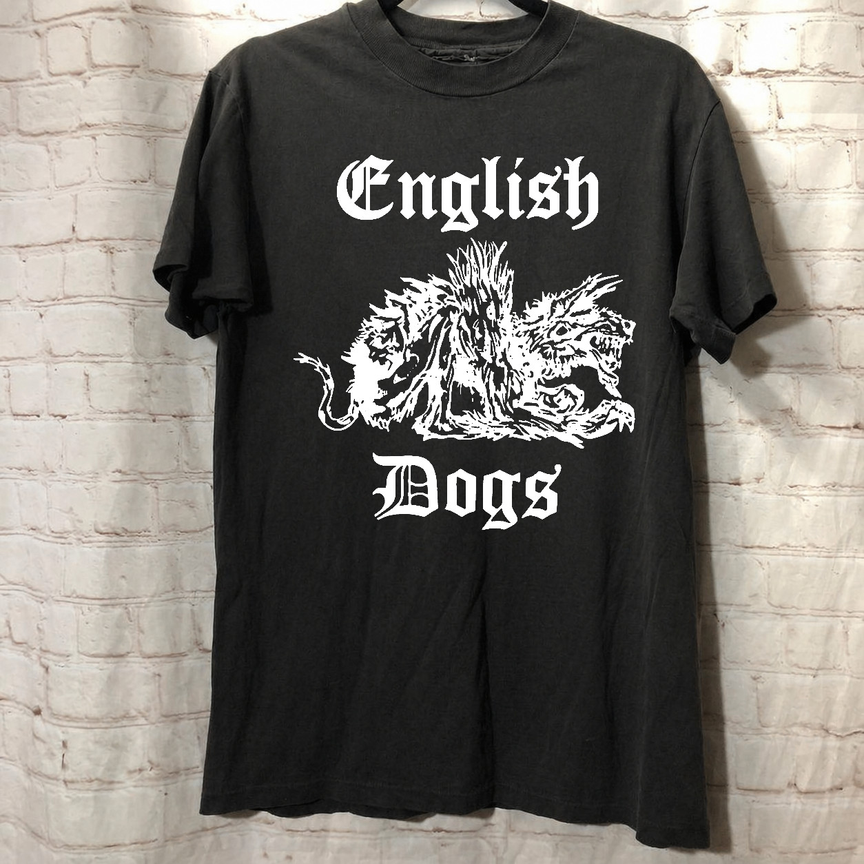 Vintage English Dogs Short Sleeve T-Shirt, Black, Multiple Sizes, Great Gift