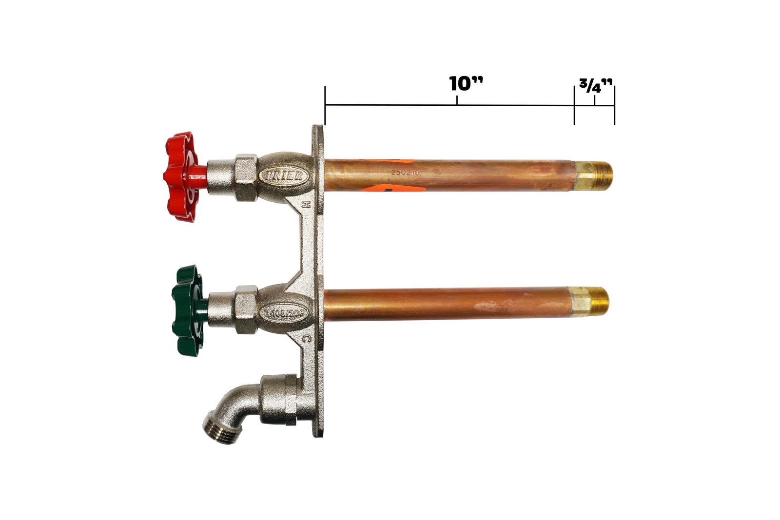 Prier Products Diamond 10-in L x 1/2-in Copper sweat/MIP Brass Anti-Sipho|121618