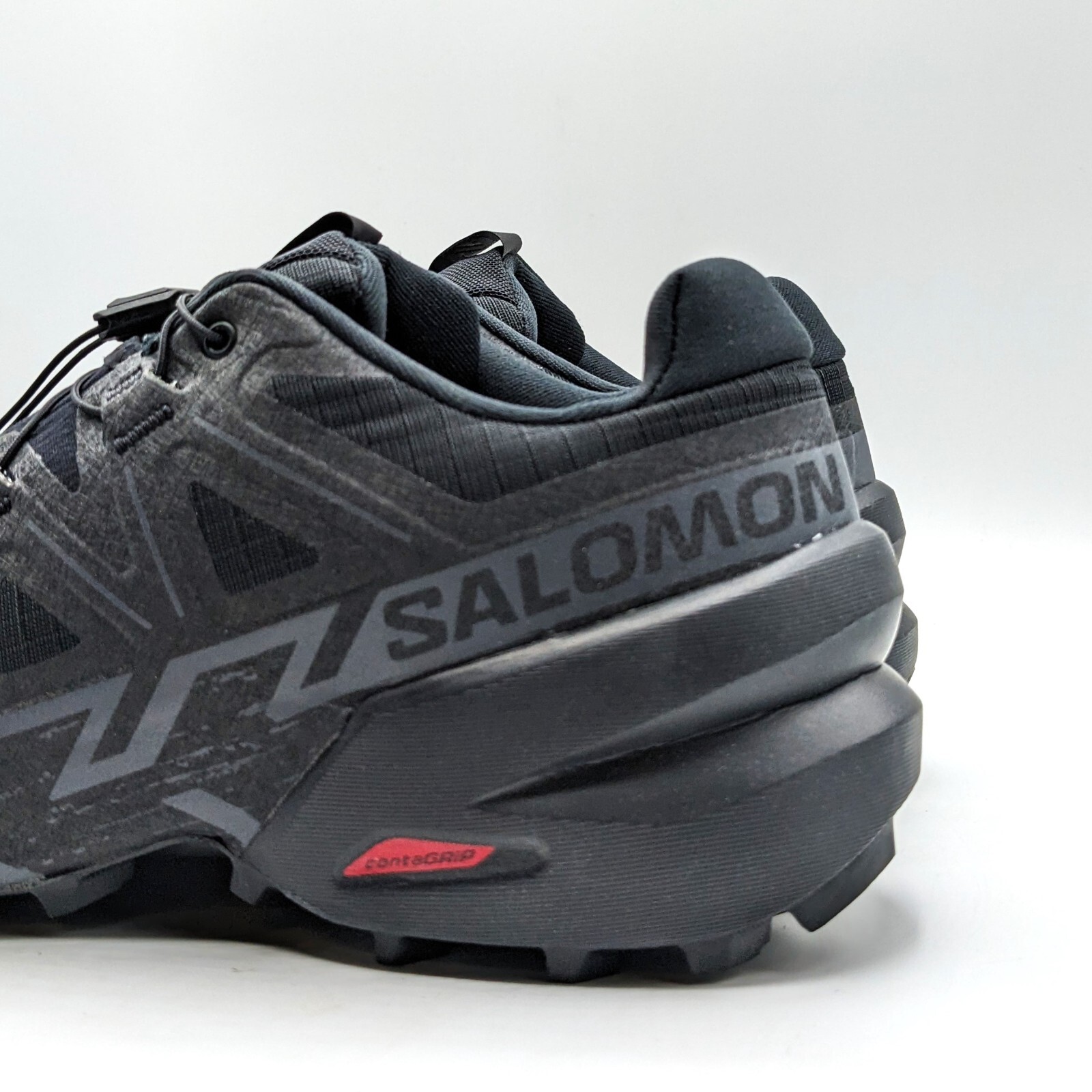 Salomon “Speedcross 6” Men’s Moderate Terrain Running Shoe [Black/Phantom] – NEW