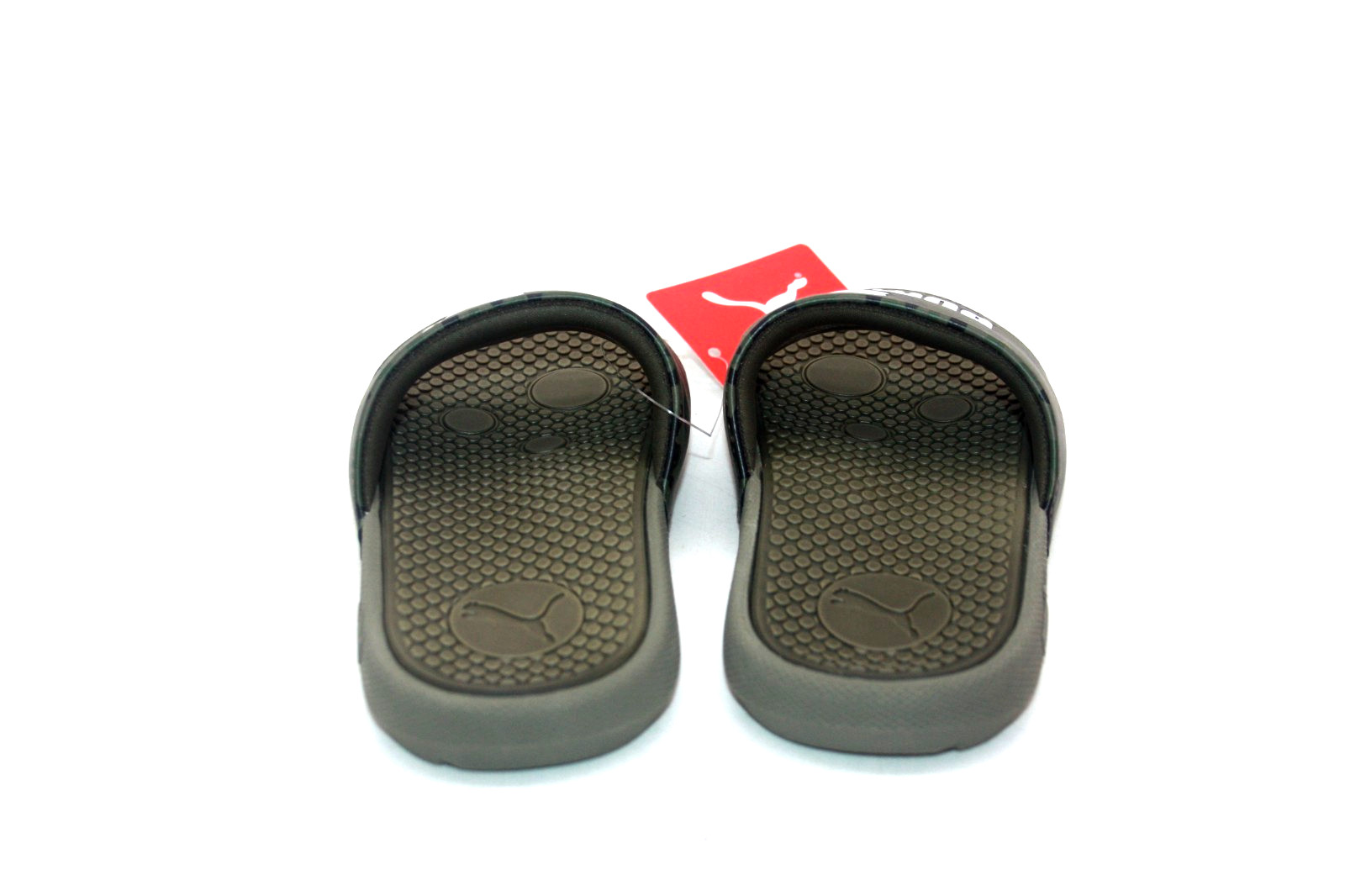 PUMA COOL CAT CAMO BX PS SLIDE SANSDAL 382626-01 DARK OLIVE /WHITE LITTLE KIDS