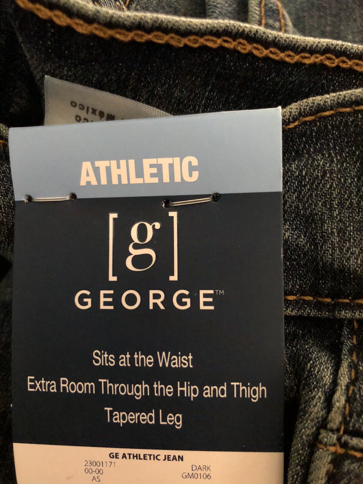 GEORGE Mens Jeans Size 42X30 Athletic Style Distressed New