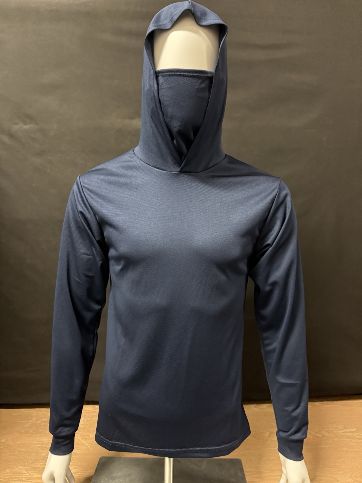 Hoodie Face Mask Long Sleeve T- Shirt 100% Polyester Material for UV Protection