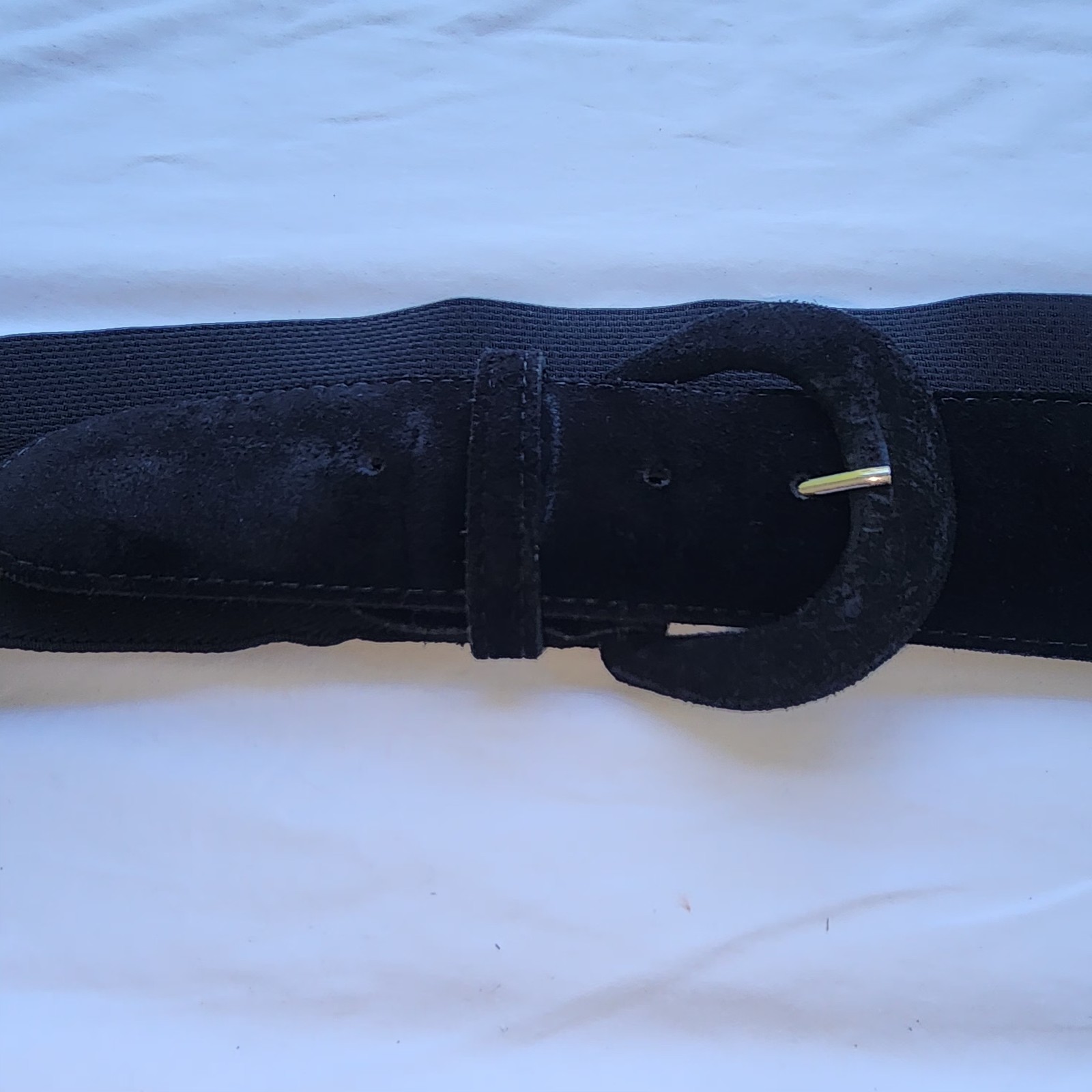 Women’s Vintage Y2K Black Elastic Stretch W/Suede Like Ends Size XL