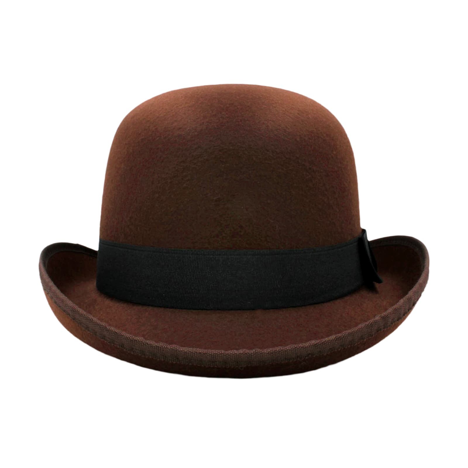 Men Retro Elegant Bowler Hat Short Brim with Hat Band for Formal Casual Wedding