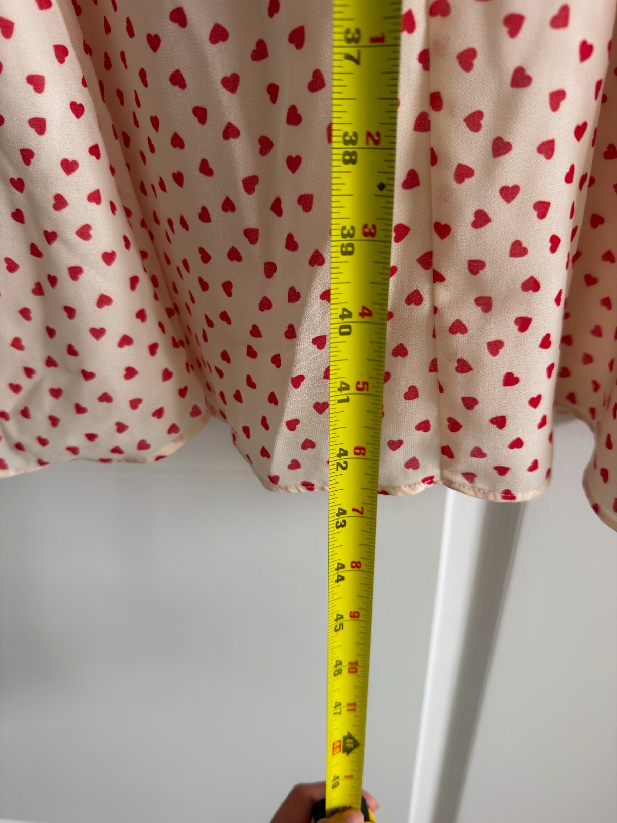 LIME Women’s Heart Print Midi Dress XS Peter Pan Collar Puff Sleeve Cottagecore