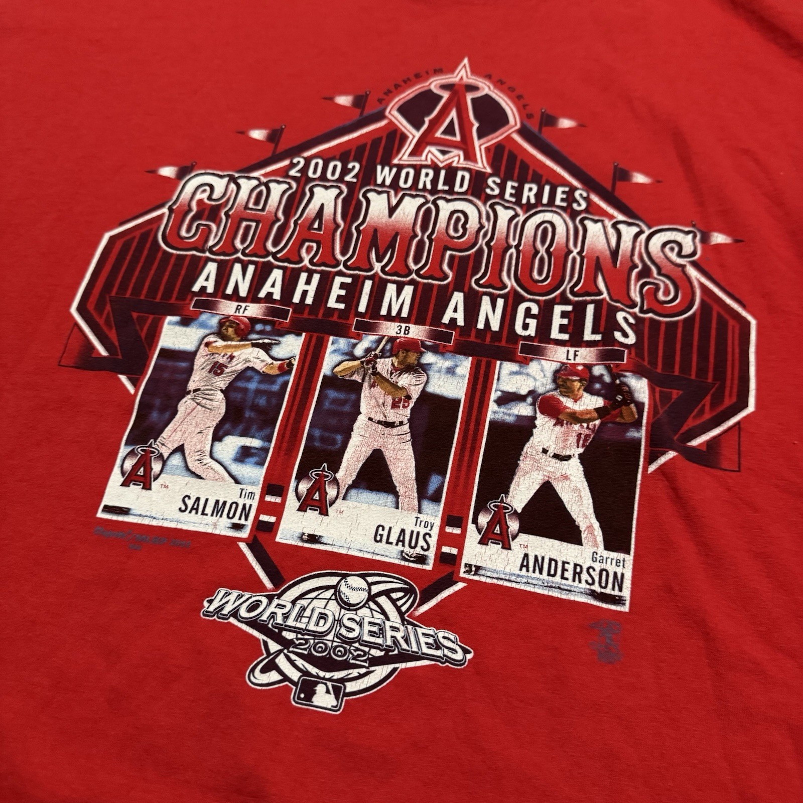Vintage 2002 Anaheim Angels MLB World Champions T-Shirt Mens – XL