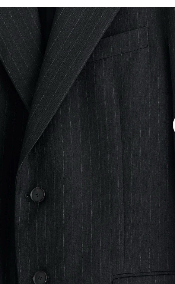 Joseph & Feiss Charcoal Black Pinstripe Suit 2 Piec 100 wool size 48R 43W NWOT