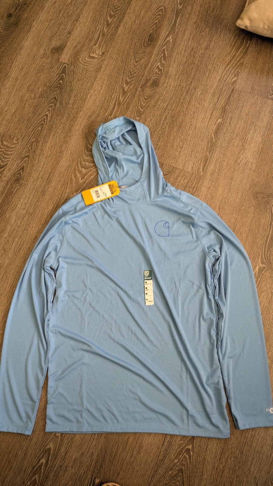 Carhartt Force Sun Defender Long Sleeve Hooded Graphic Tee Size Medium