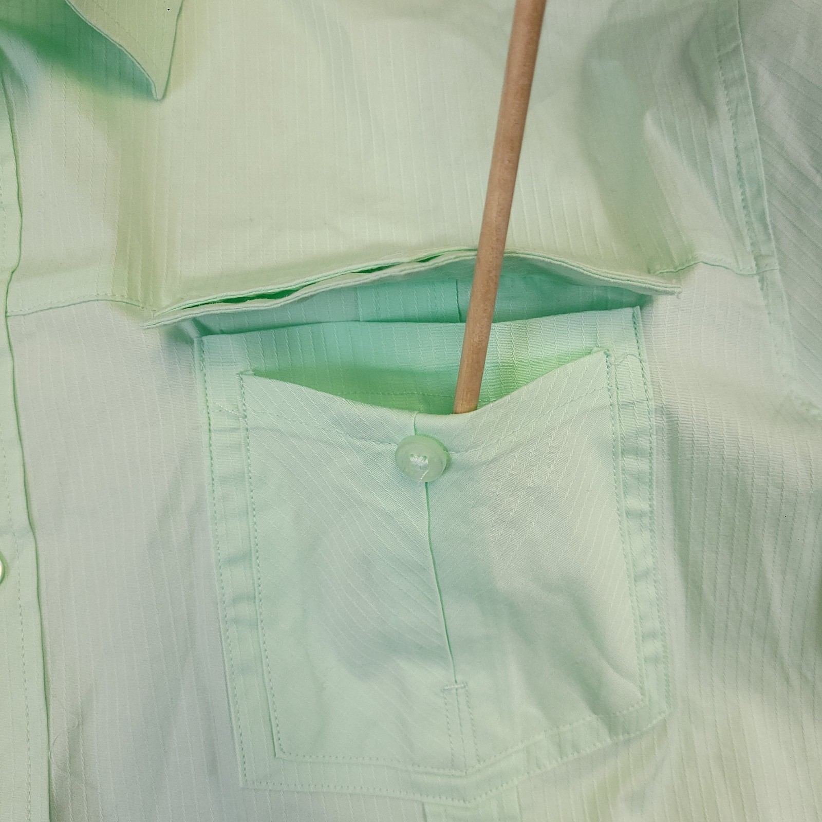 7D 7 Diamonds Hall Of Fame Mens 2XL Western Shirt Mint Green Dual Pocket Stretch