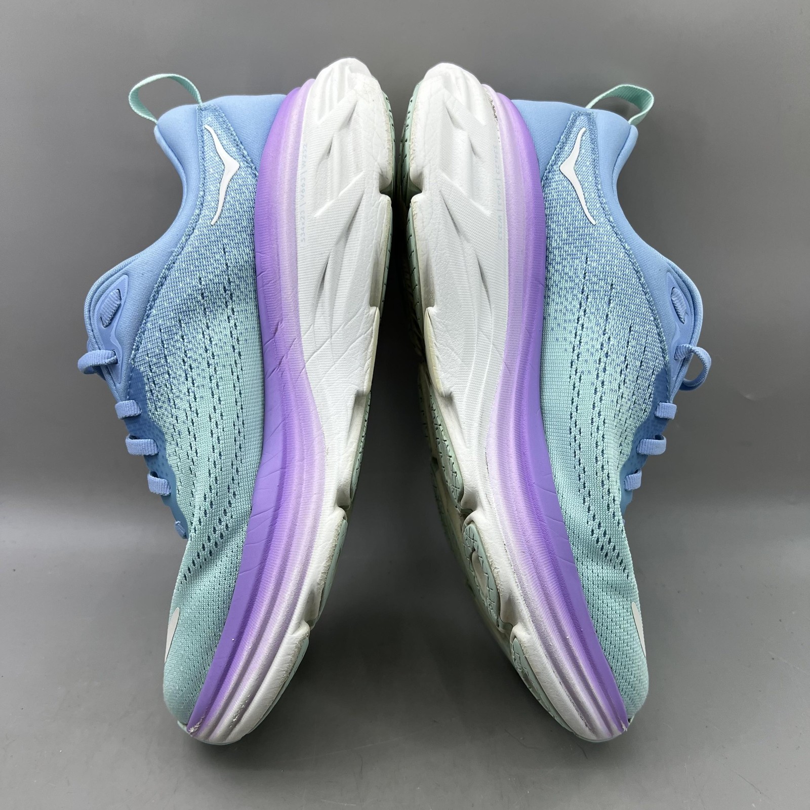 Hoka One One Bondi 8 Running Shoes Women Size 7.5 B Blue Purple Comfort Sneakers