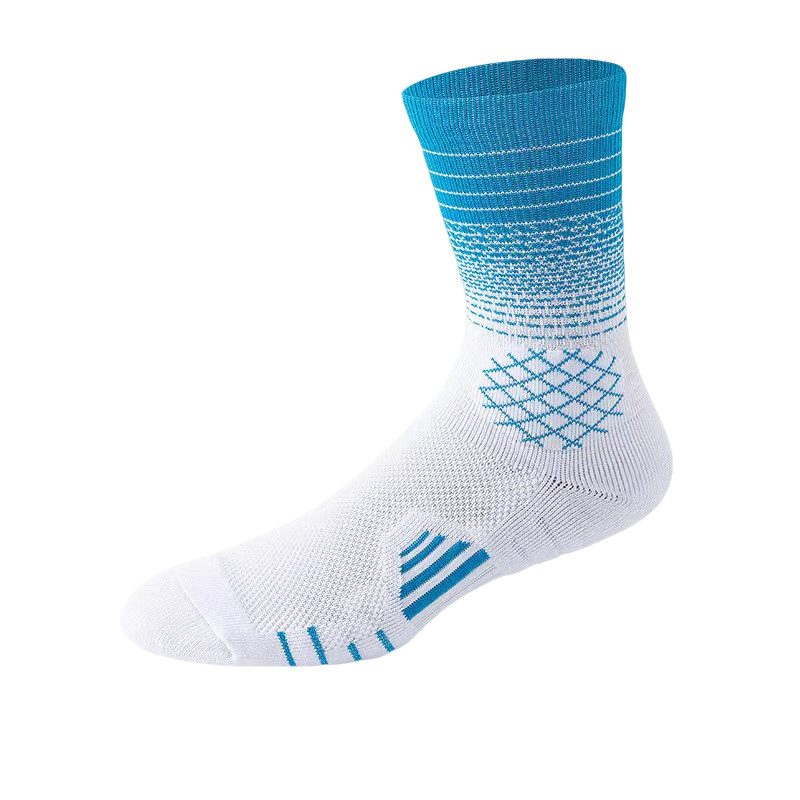 5 Packs Men’s Sport socks Crew Athletic Socks Running Calf Socks Gradient Color