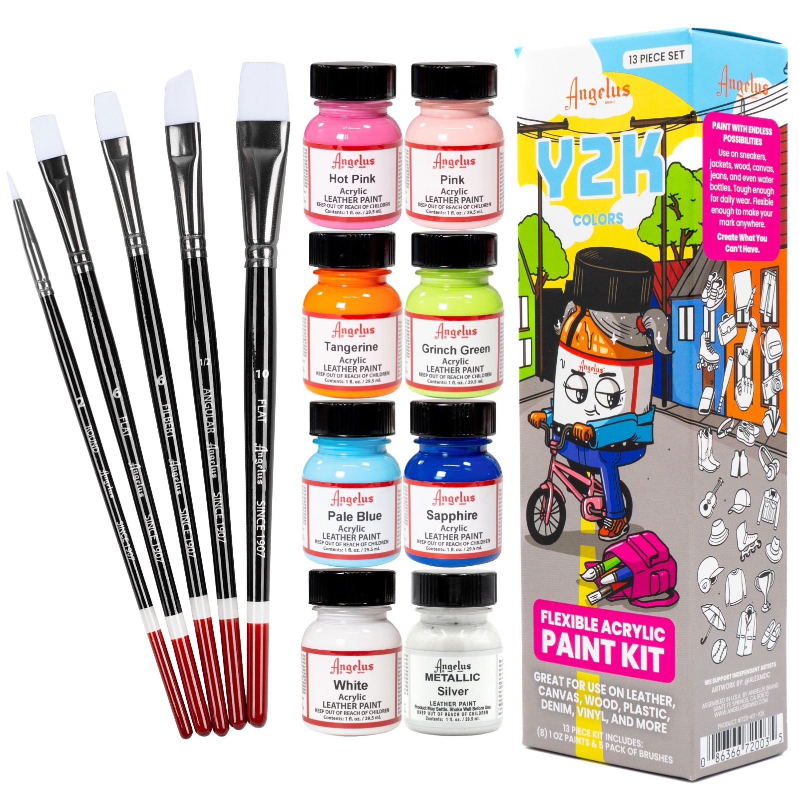 Angelus Waterproof Acrylic Leather Paint Kit 13-Piece – Sneaker Shoe Custom