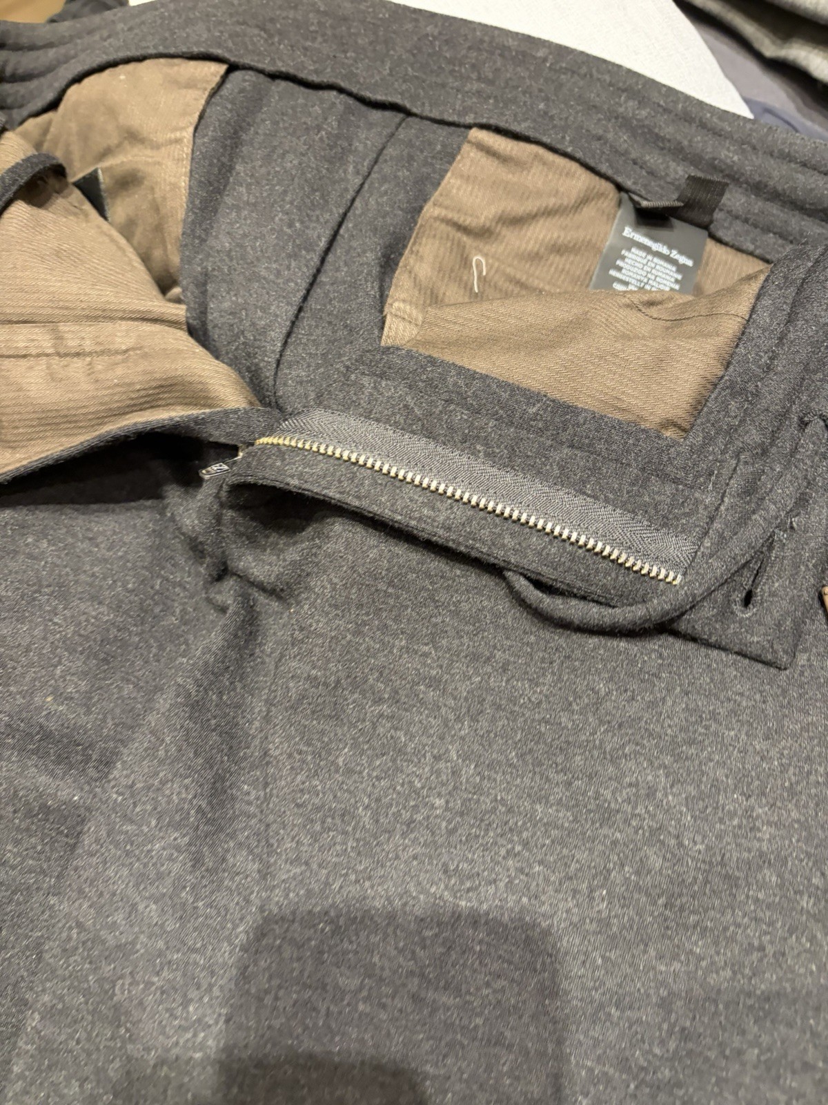 **Zegna Mens Luxury Grey Wool Drawstring Sweatpants. SZ S/48 WOW $1050 Retail