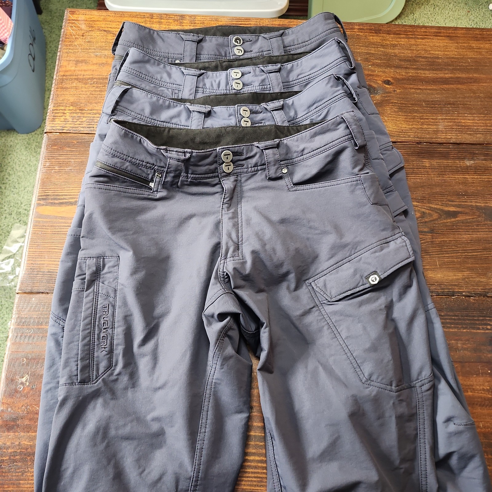 Truewerk T2 Werkpant Men’s 32×36 Blue gray Technical Work Utility Cargo Pants