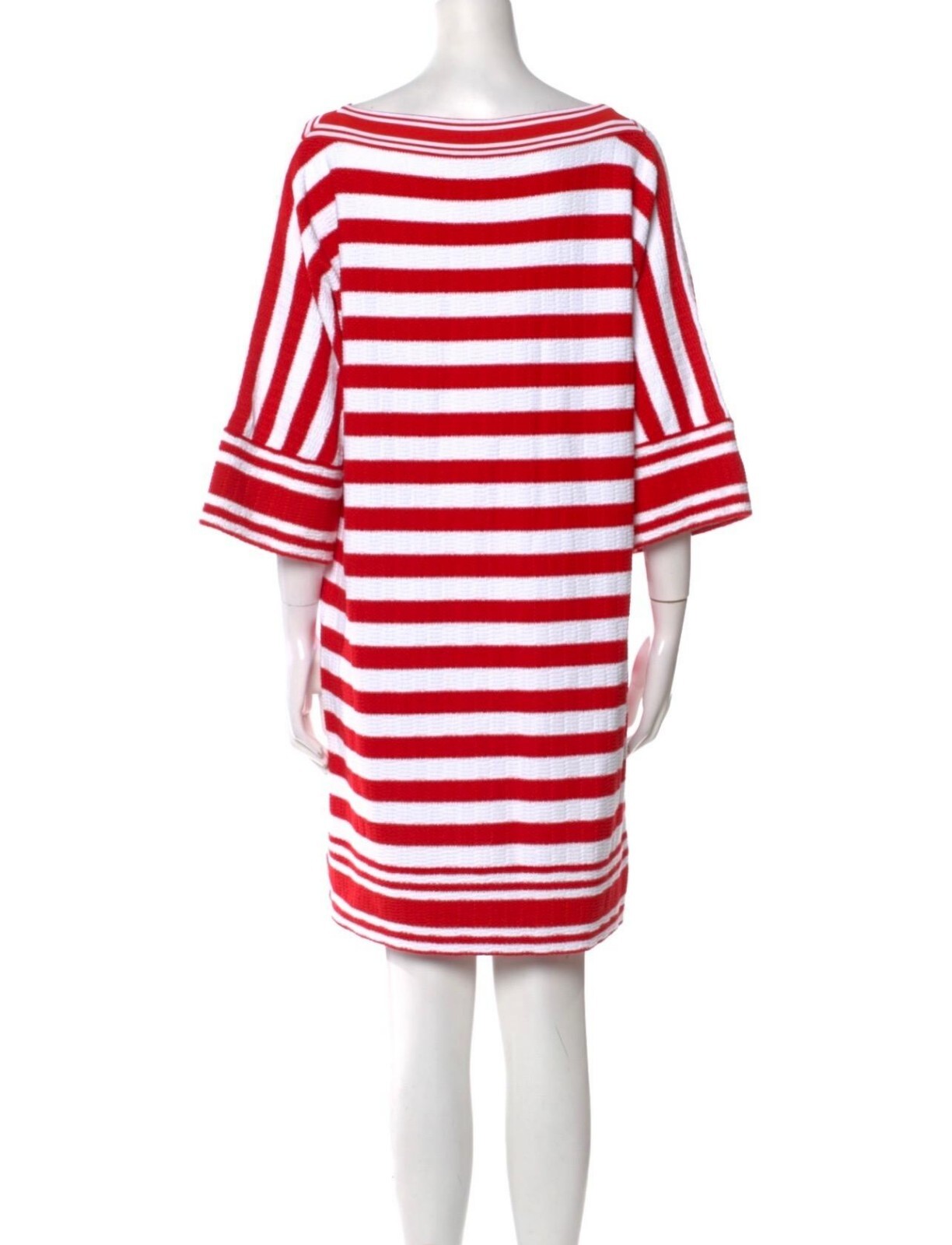 4.8K New Chanel 2019 White Red Stripe Dress 40 42 44 8 10 12 Logo Jacket S M L