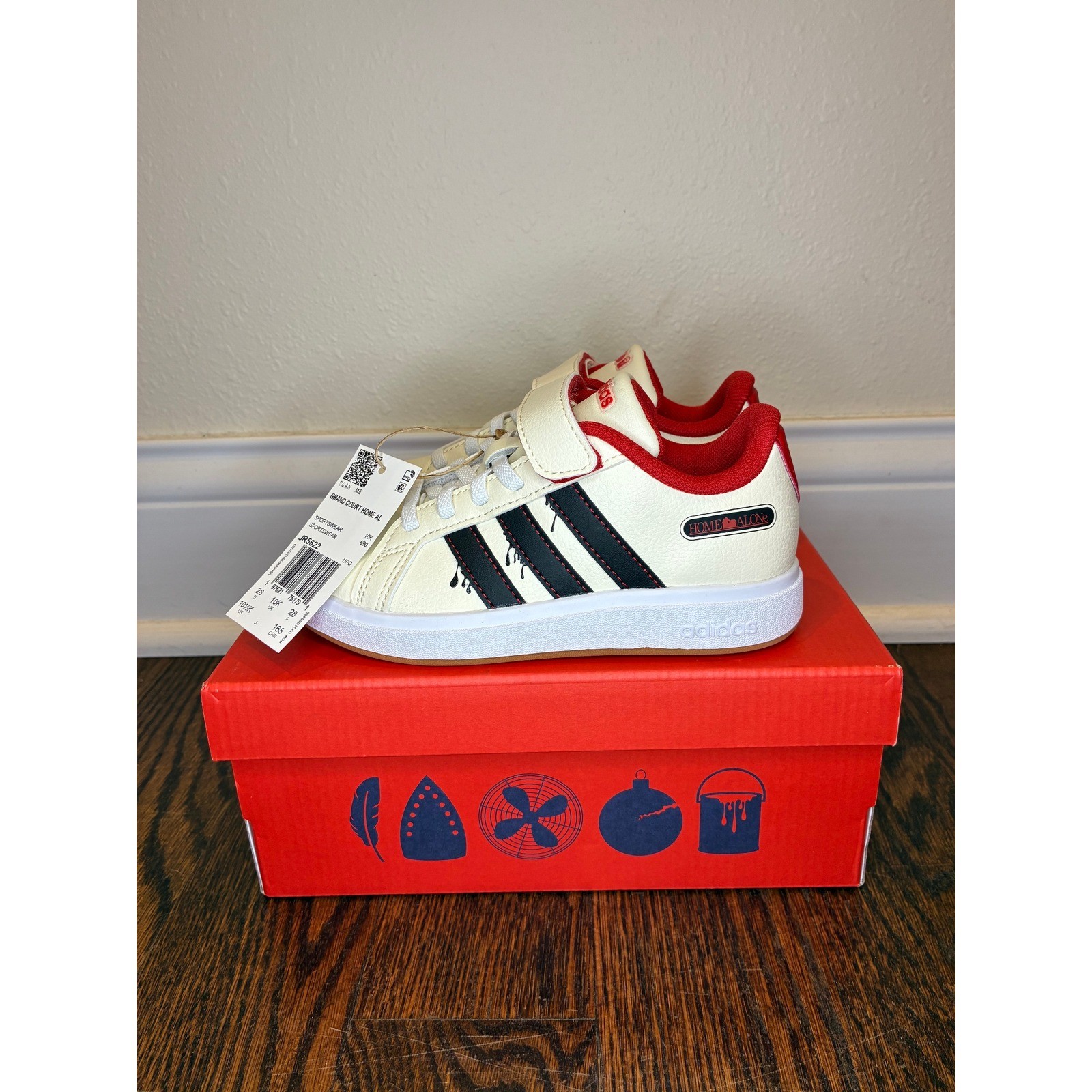 (NIB) adidas 20th Century Fox Home Alone Grand Court Sneakers – Size 10.5K