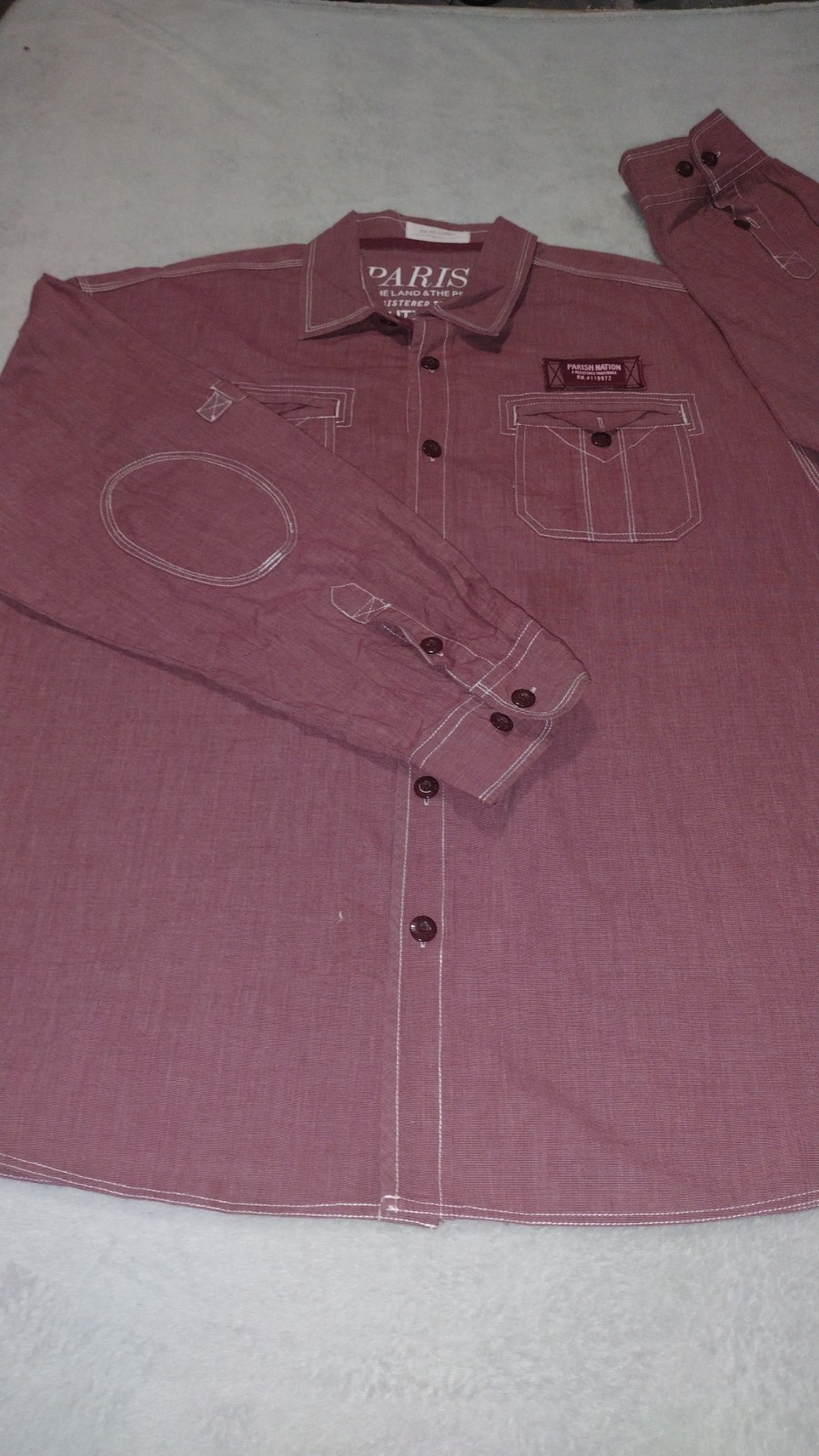 Parish The Land & The People Mens Shirt Size 3XL Contrast Stitch Button Down