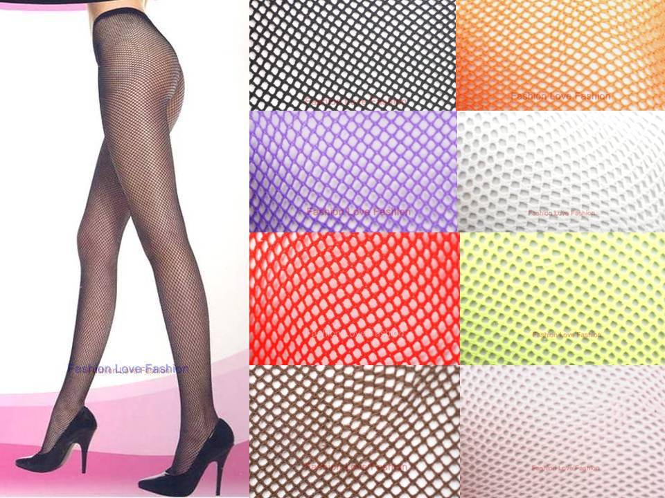 1 Pack Fishnet Plain Pantyhose High Stocking Multiple Colors One & Queen Sizes