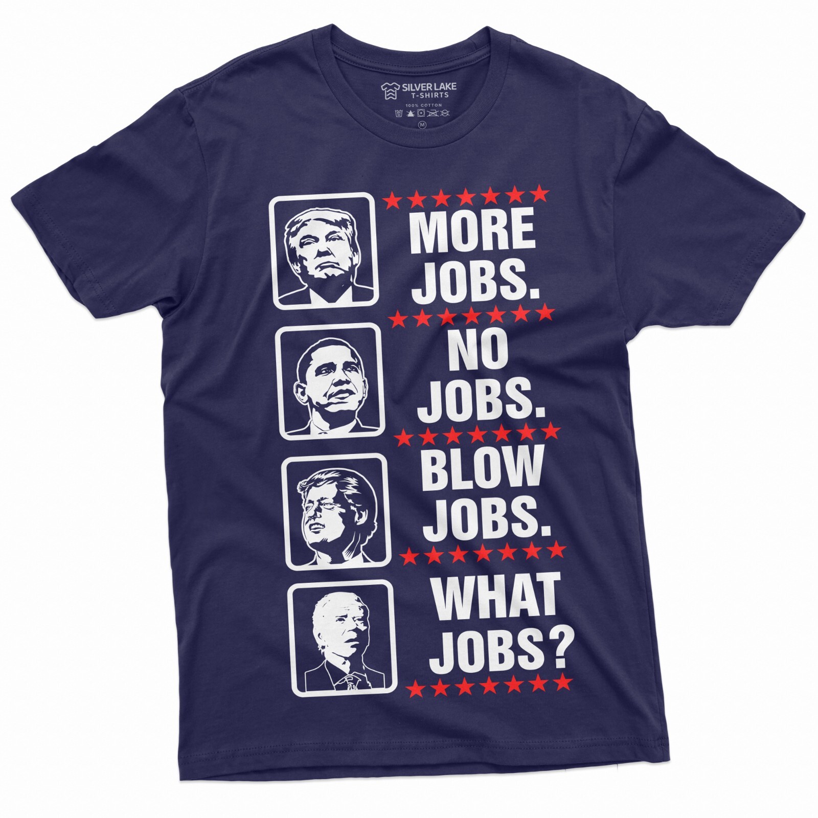 Mens Funny Anti Biden Shirt What Jobs Trump Conservative 2024 Republican Tee