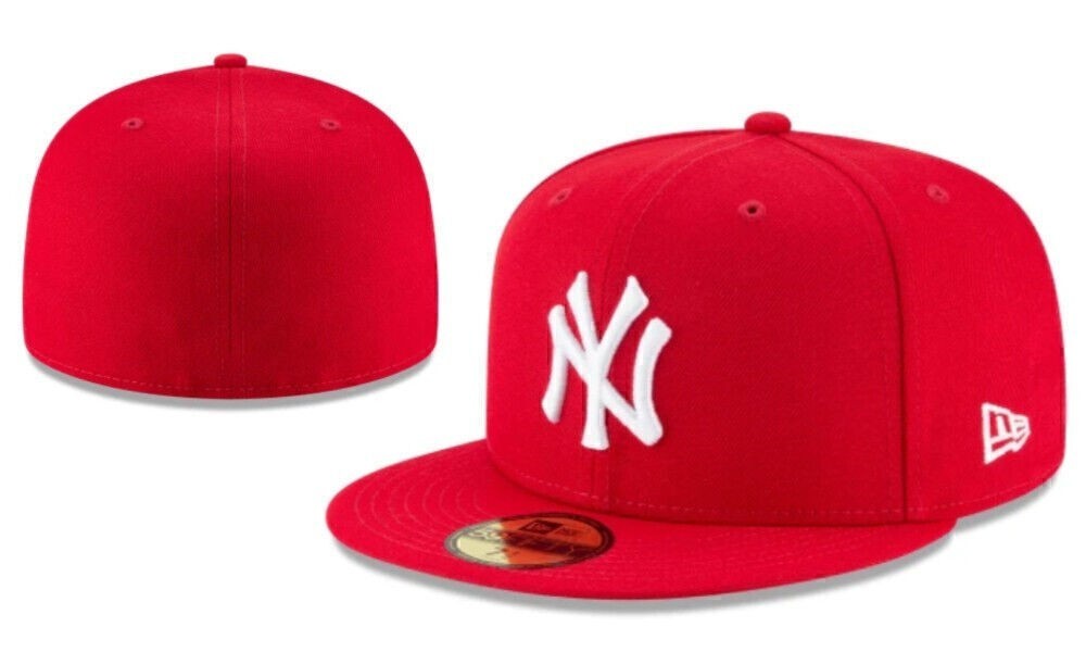 York Yankees Basic New 59fifty Fitted Hat NY Baseball Era Men’s Cap MLB Stitche