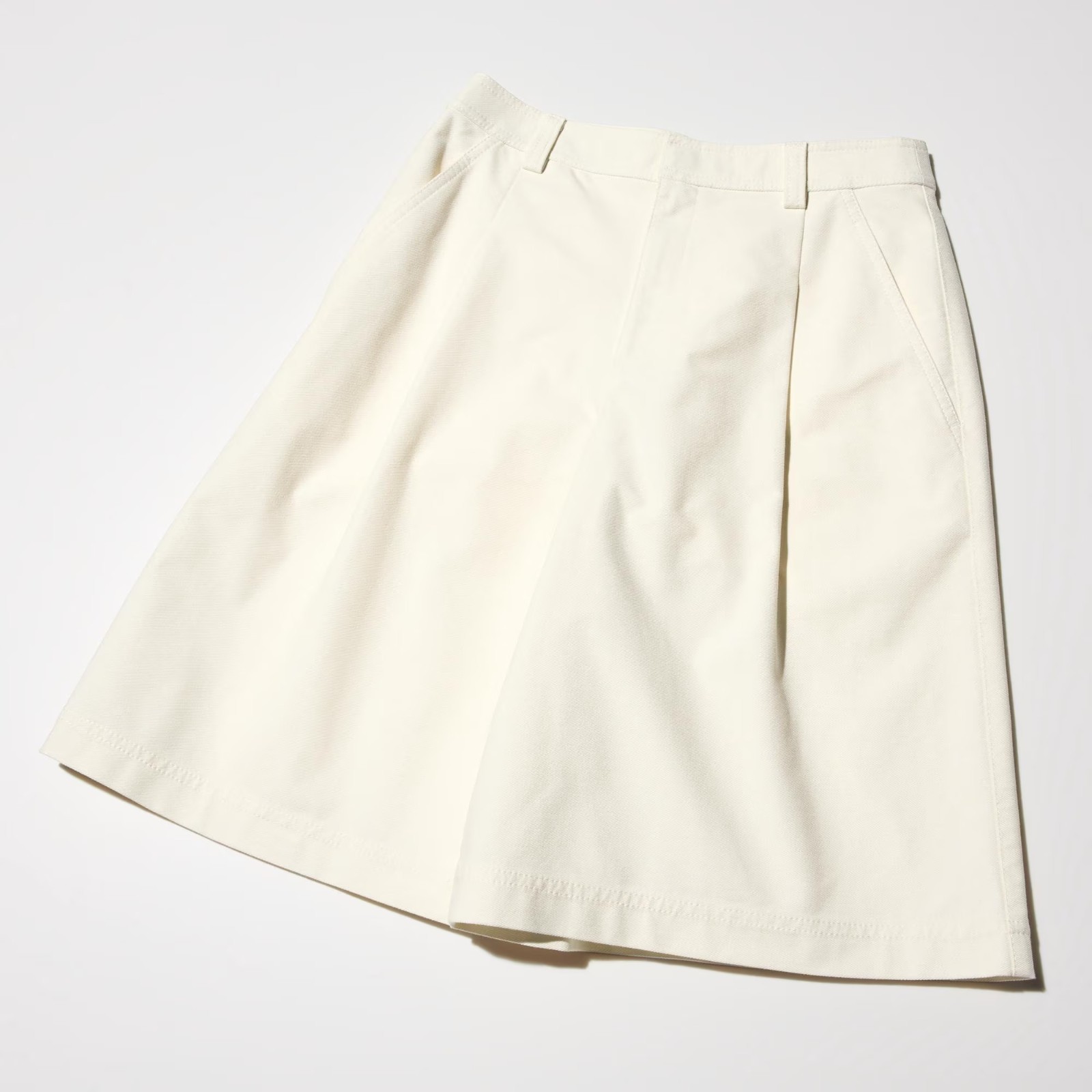 UNIQLO Jersey Pleated Half Shorts S-3XL Off White Black Beige Women 485178 NWT