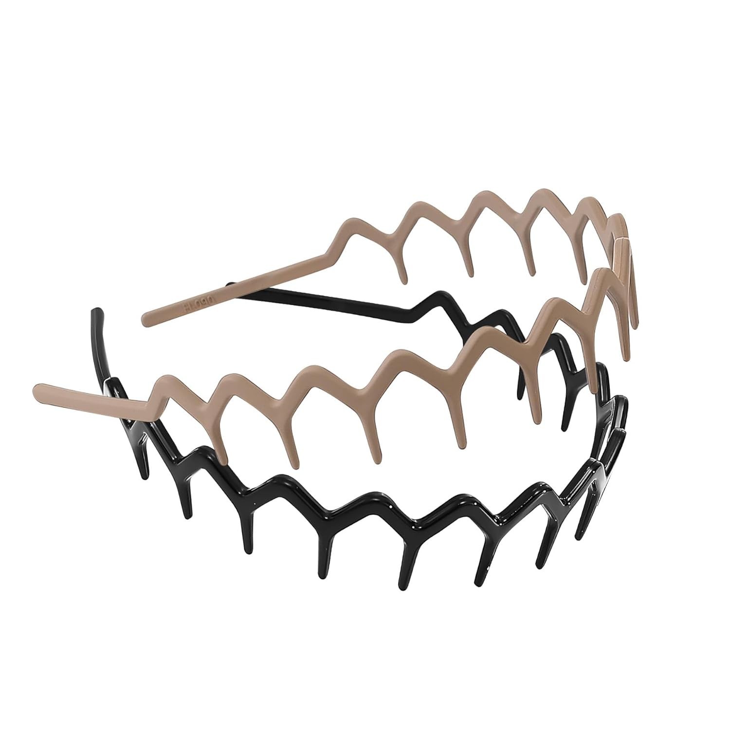 5 PCs Silicone Headbands for Women Non Slip Comb Headband Teeth Non Crackable