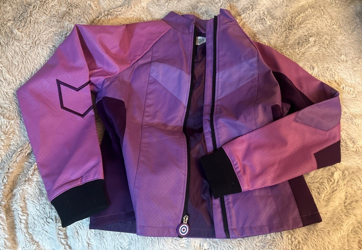Disney Store Marvel Hawkeye Kate Bishop Ladies’ Jacket Cosplay Purple SZ Med
