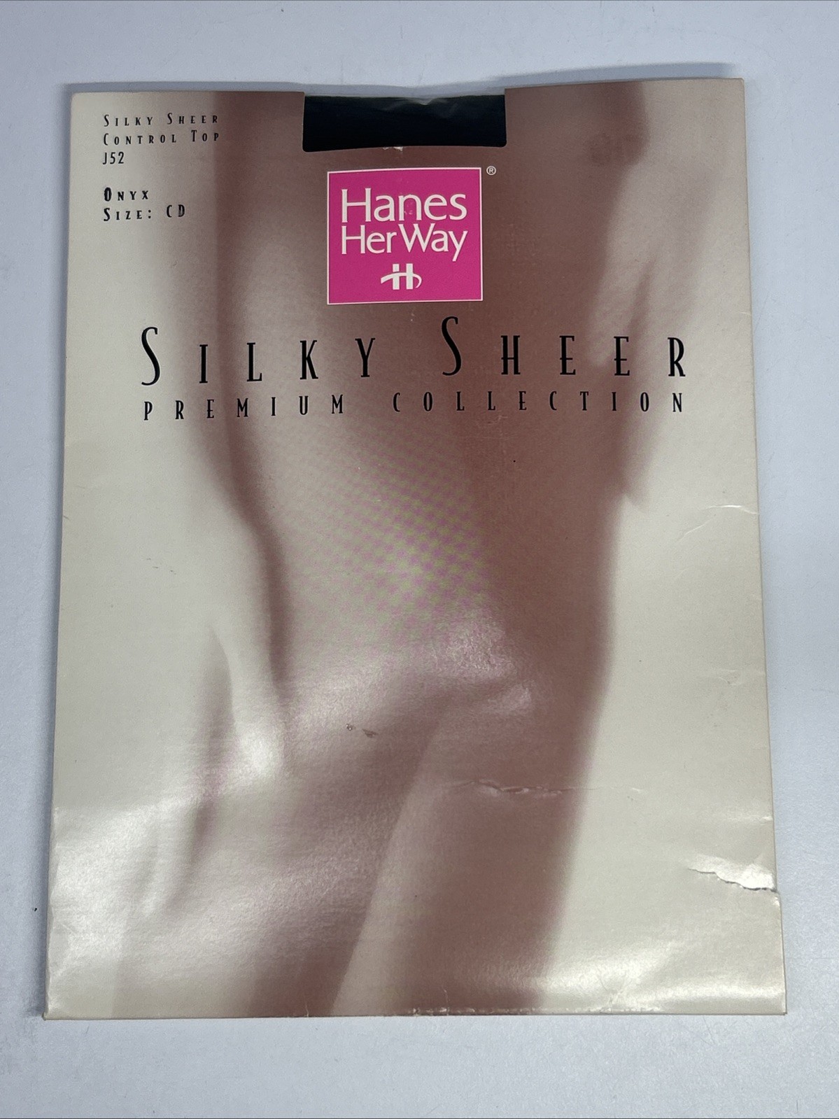Hanes Her Way Pantyhose Silky Sheer Control Top Style J52 Size CD Color ONYX