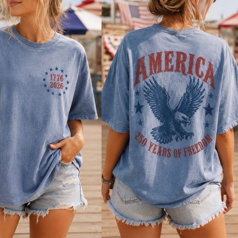 Comfort Colors America Eagle Shirt, 250th Anniversary Tee