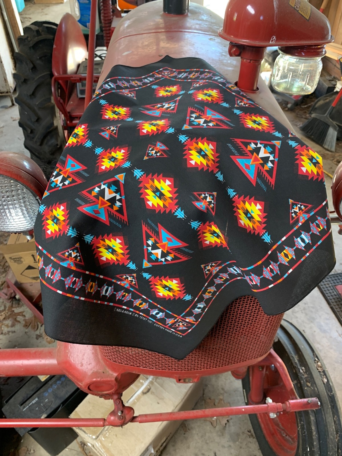 Apache Bandanna Approx 22″x22″ 100% Cotton USA made Bikers to Hikers Crafts Fun
