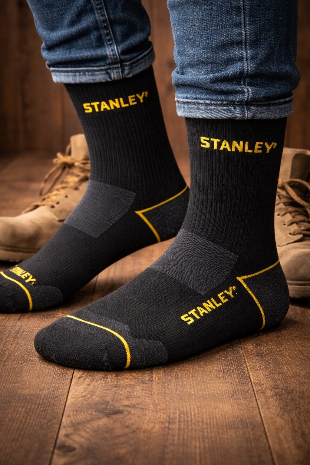 3,6,12 Pairs Men’s Black Cushion Crew Socks Size 10-13