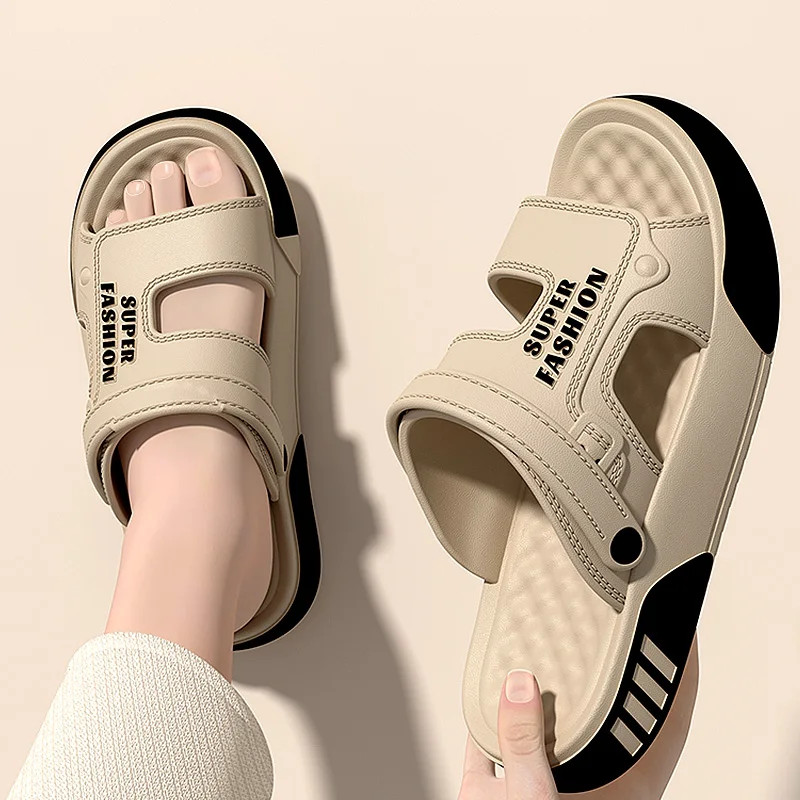 Men EVA Soft Platform Slide Slippers Indoor Outdoor Beach Sandals