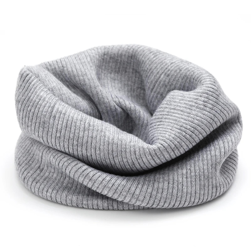 Wool Knitted Ring Scarf for Women Winter Soft Warm Cashmere Solid Neck Warmer Au