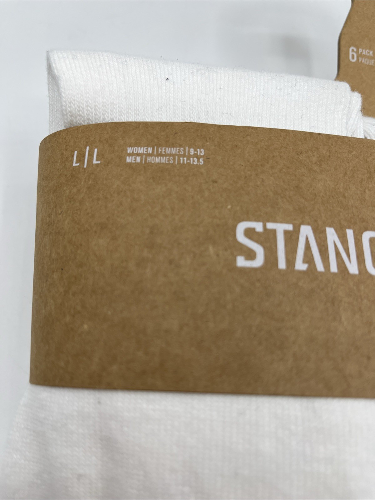 Stance Core 6 Pack LARGE Quarter Height Socks White Men’s Size 9-13 L -NWT – NEW