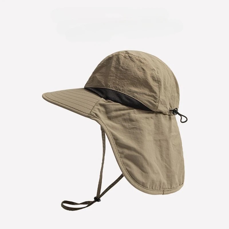 Unisex Wide Brim Sun Hat Waterproof Quick-Dry with Neck Flap