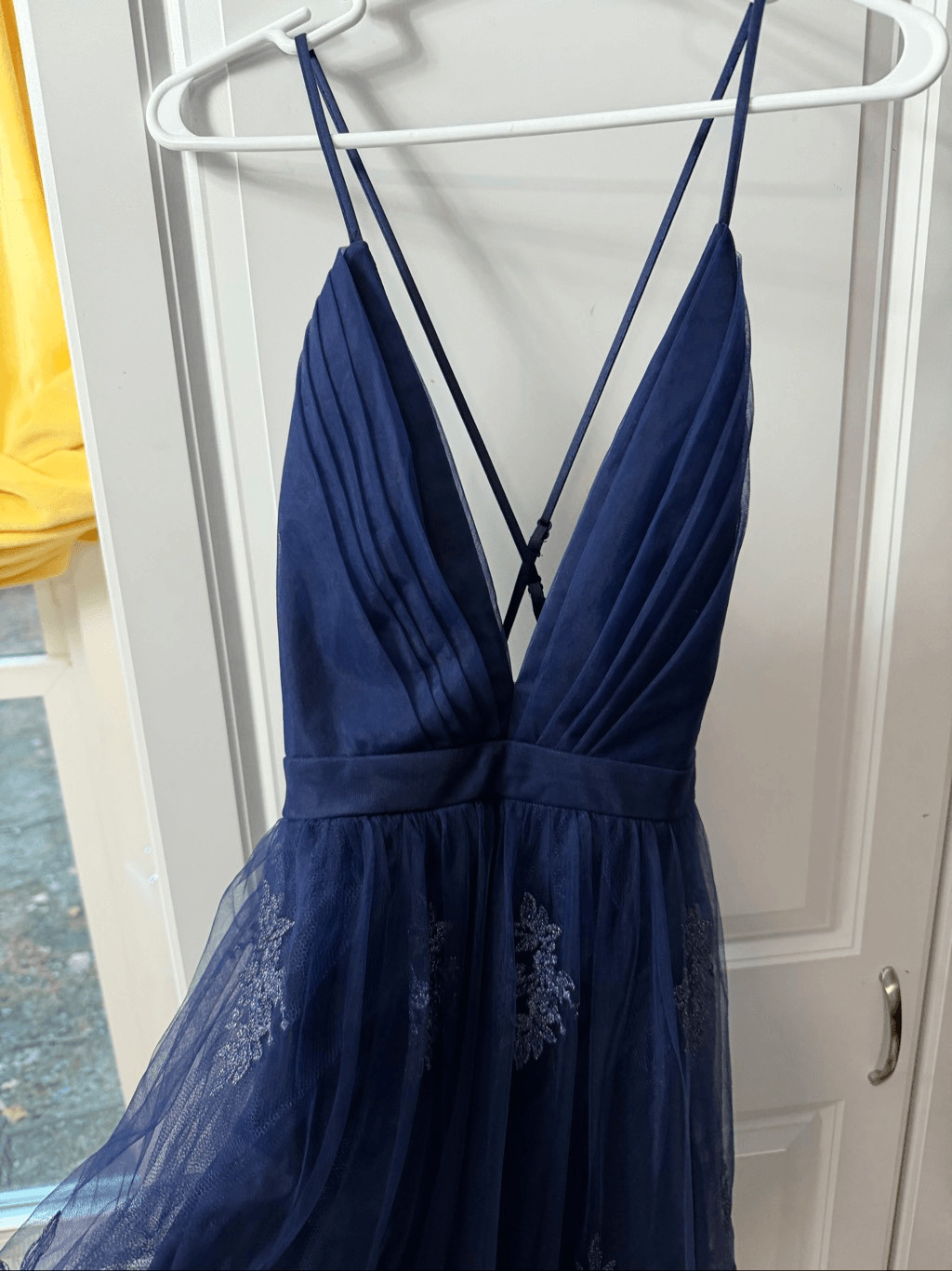 NWT Maniju Navy Blue Lace Cocktail Party Dress Size Large New