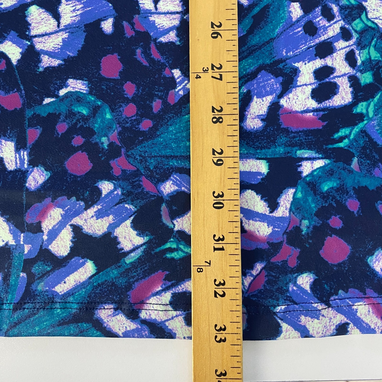 Catherines Dream Drape Bella Crochet Trim Top Size 4X Blue 3/4 Bell Sleeve