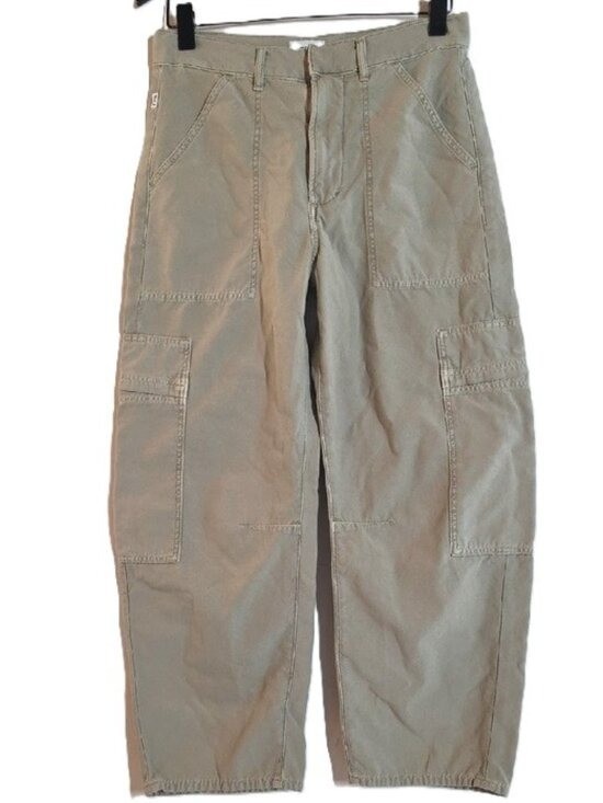 NEW $248 CITIZENS OF HUMANITY MARCELLE LOW SLUNG CARGO PANTS IN BRN QTZ SIZE 28