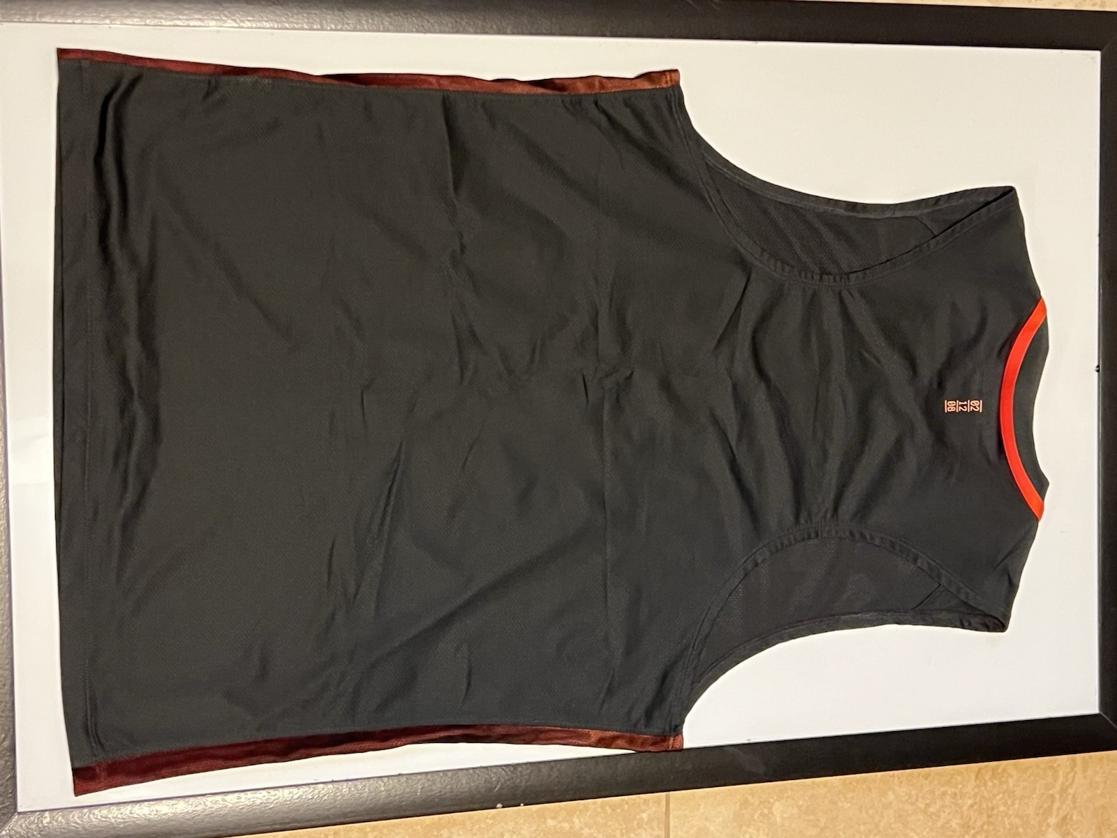 Nike Dri-Fit Tank Charcoal Grey Orange Mens size L