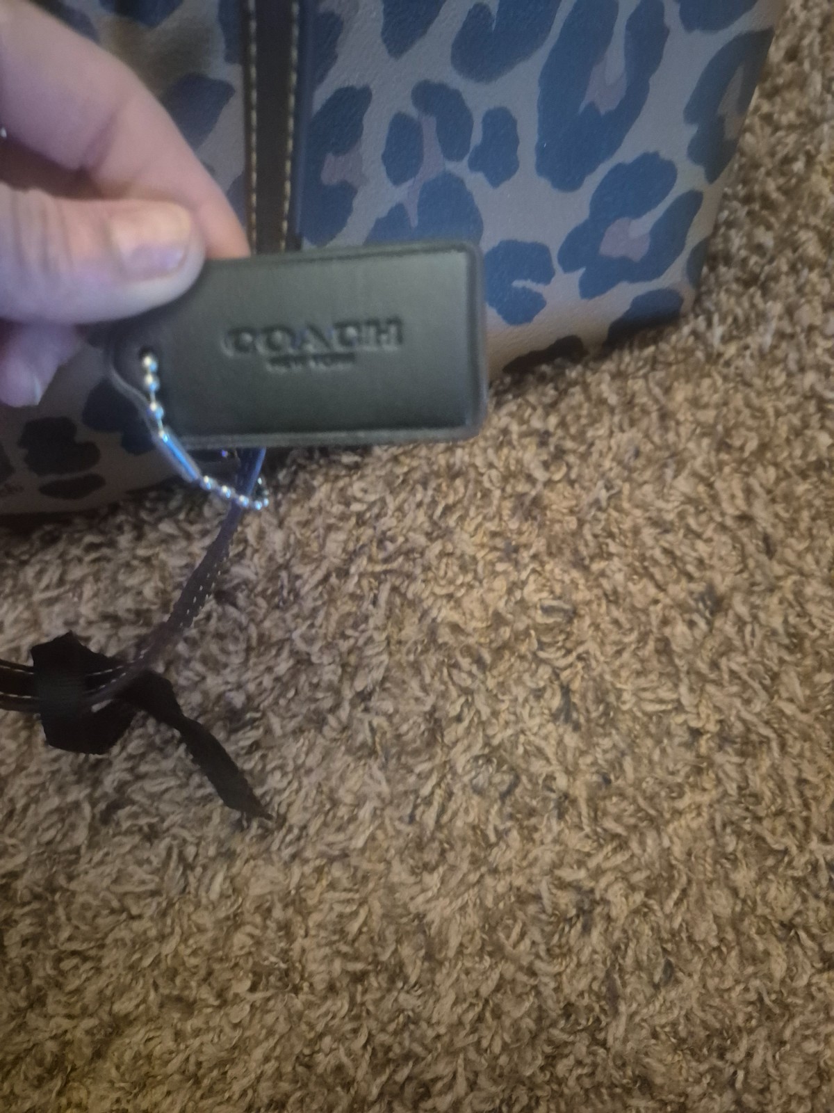 Coach cheetah tote bag