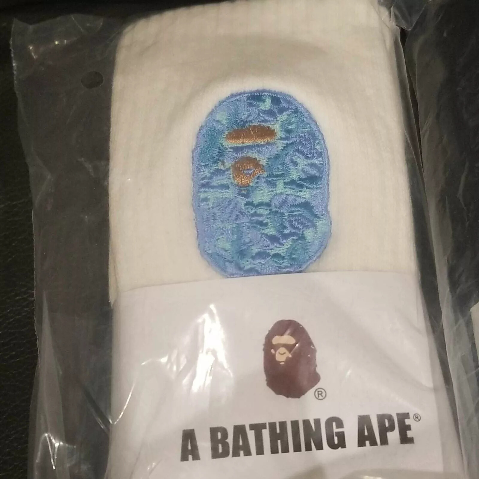 BAPE A Bathing Ape Crew Socks Big Ape Head Embroidered CAMO Socks 100% – CHOOSE!