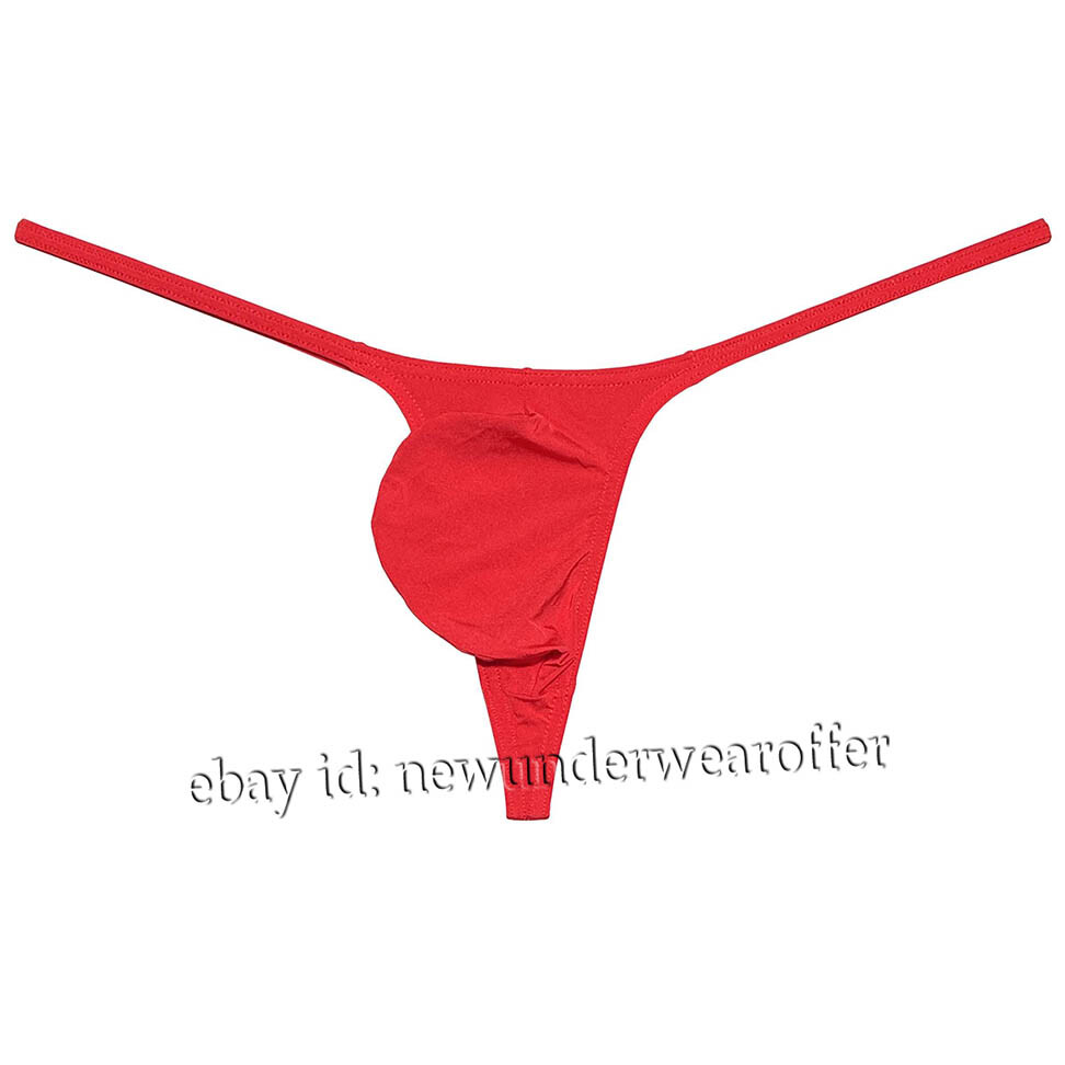 Men Ice Silk String Thong Grape Smugglers Contoured Pouch Underwear Narrow Waist
