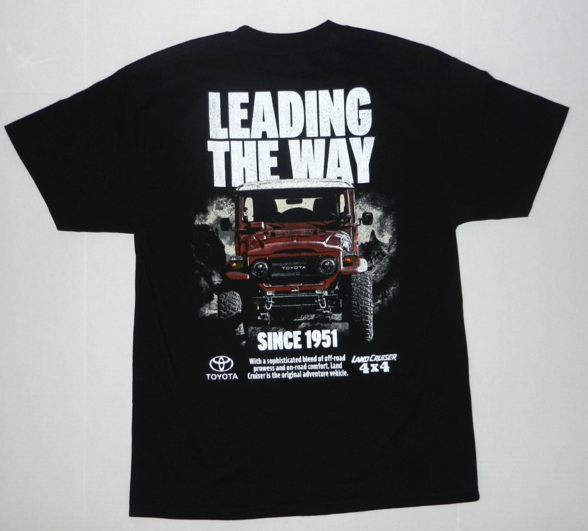 Toyota Land Cruiser 4X4 “LET’S GO PLACES LEADING THE WAY” Black T-Shirt New