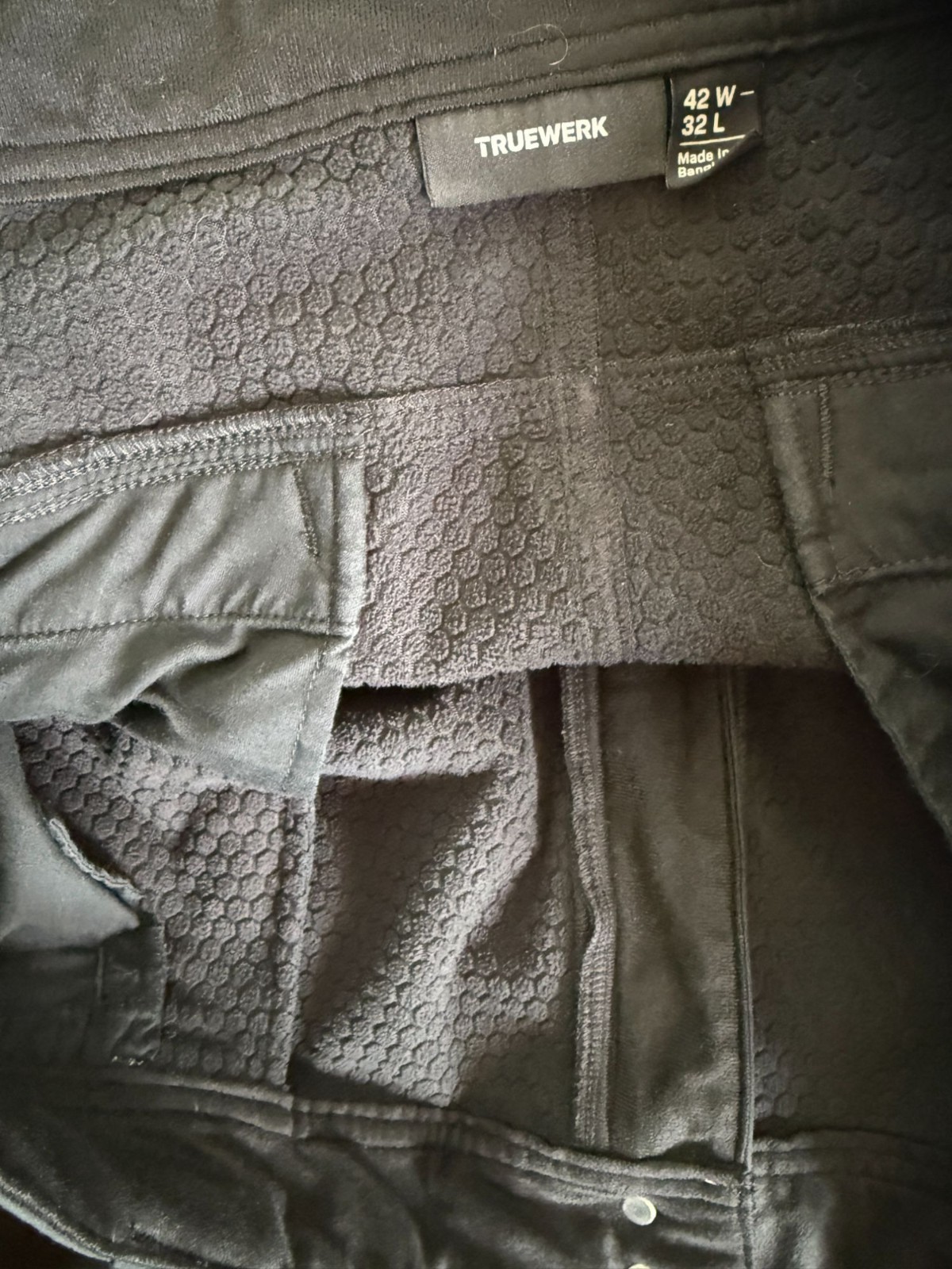 Truewerk T3 Pant Black Mens 42×32 Work Pants Technical Cargo Stretch Insulated