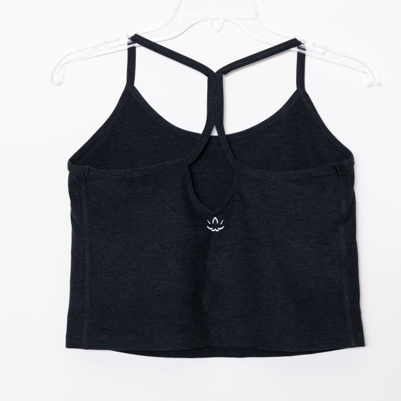 Beyond Yoga Space Dyed Slim Racerback Cropped Tank Black Plus Size 2X 3608