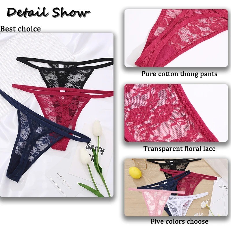 Women Sexy G-String Underwear Lace Panties Lingerie Thong Low Waist Intimates US
