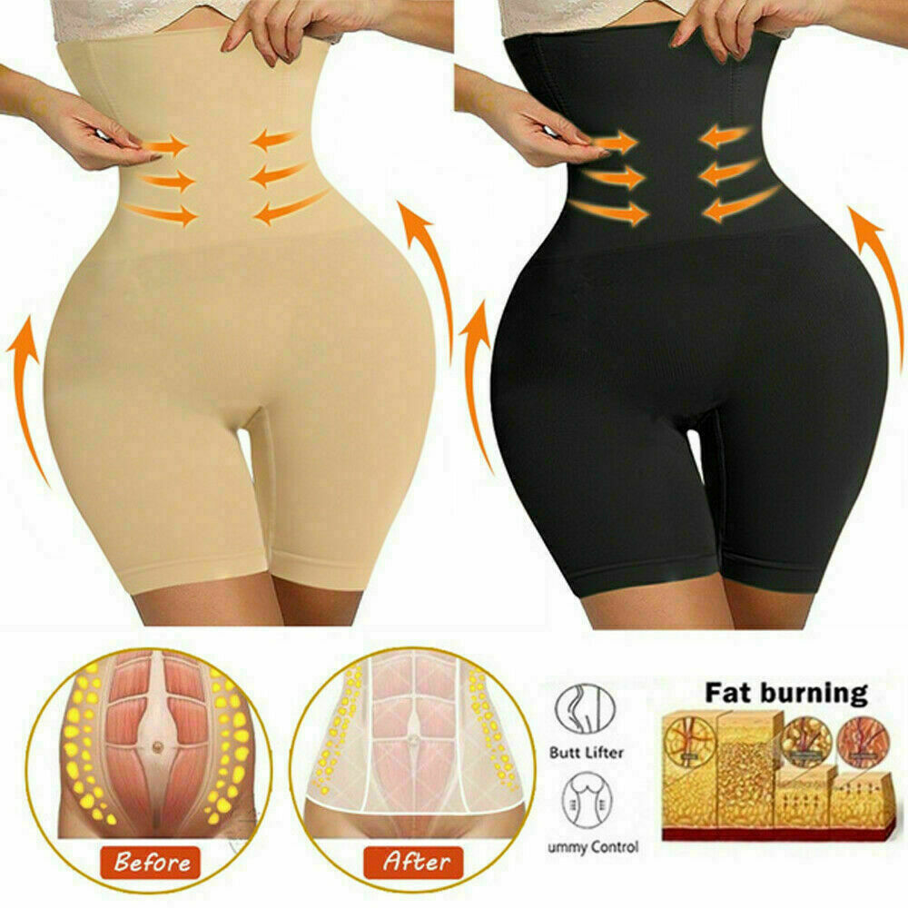 SHAPERMINT High Waisted Body Shaper Shorts Shapewear Tummy Control for Women